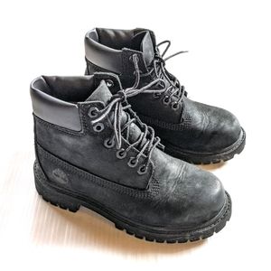 TIMBERLAND black leather waterproof hiking boots